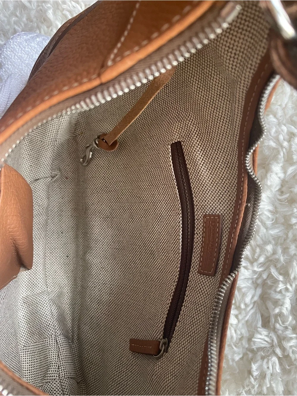 Dooney & Bourke Caramel Pebble Leather Hobo Bag